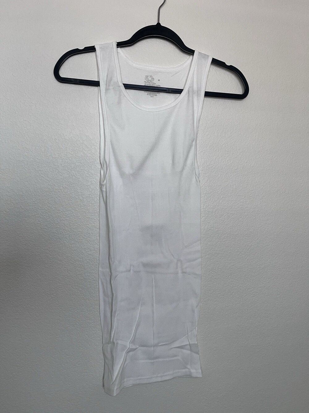 New 6 Pack Fruit Of The Loom Men’s Ribbed Tank Tops Size Medium